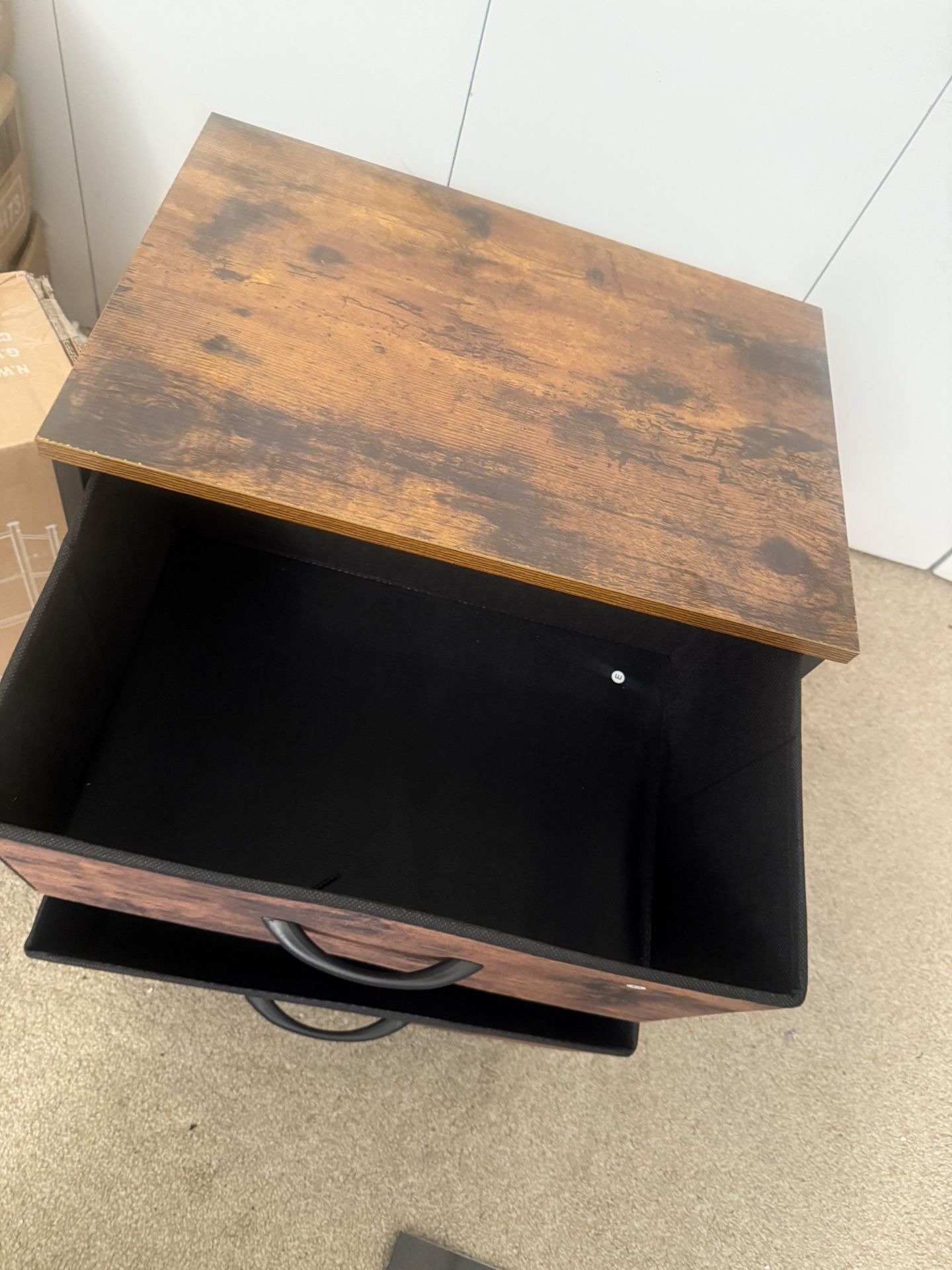 Nightstand with 2 Storage Drawers, 20" Height Small Bed Table - photo 4