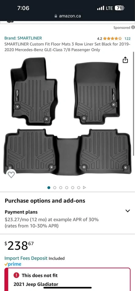 SMARTLINER 3D Floor Liner Set for 2019-23 Mercedes-Benz GLE - photo 5