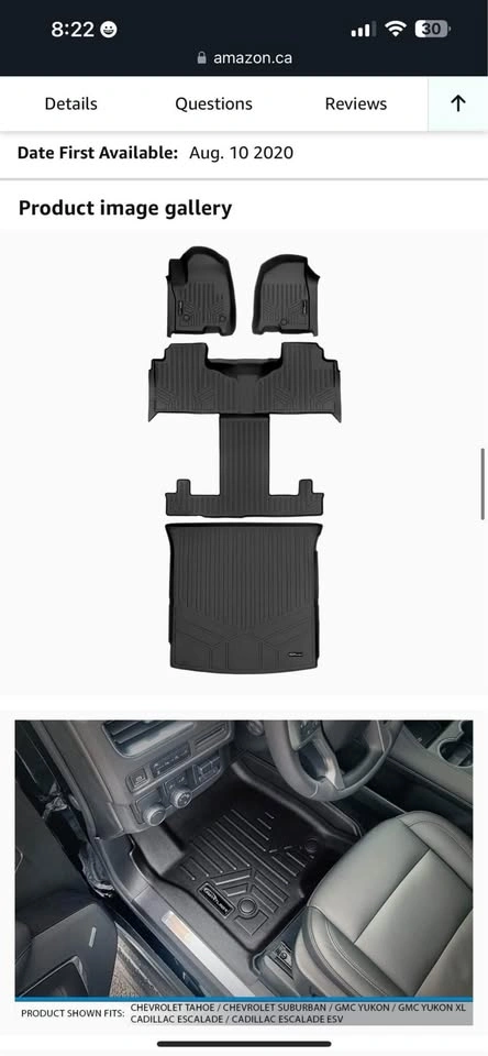 SMARTLINER 3-Row & Cargo Floor Liner Set 2021-24 Tahoe/Yukon - photo 2