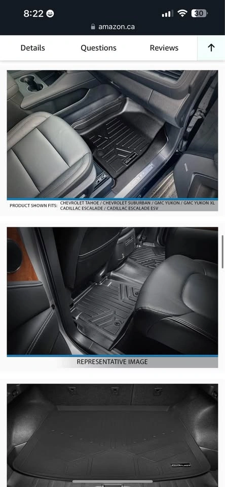 SMARTLINER 3-Row & Cargo Floor Liner Set 2021-24 Tahoe/Yukon - photo 3