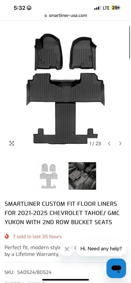 3D SMARTLINER Floor Liners for 2021-25 Tahoe/Yukon/Escalade - photo 5