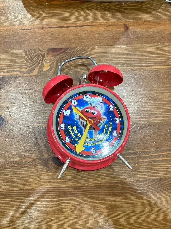 M&M’s Red Twin Bell Alarm Clock – Novelty Collectible thumbnail