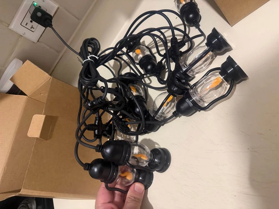 Flame Outdoor String Lights, 21FT Patio Lights - photo 3