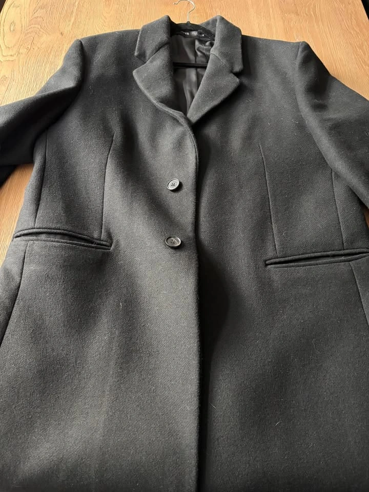 Zara XL Oversized Pea Coat - Dark Navy Blue - photo 3