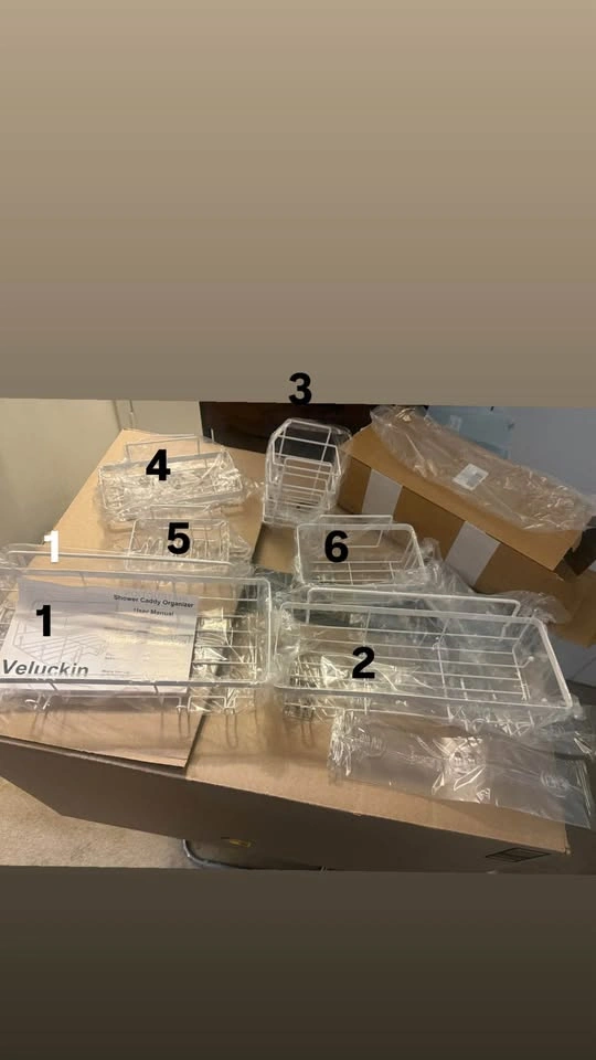 6pcs Stainless Steel Rustproof Shower Caddy - photo 4