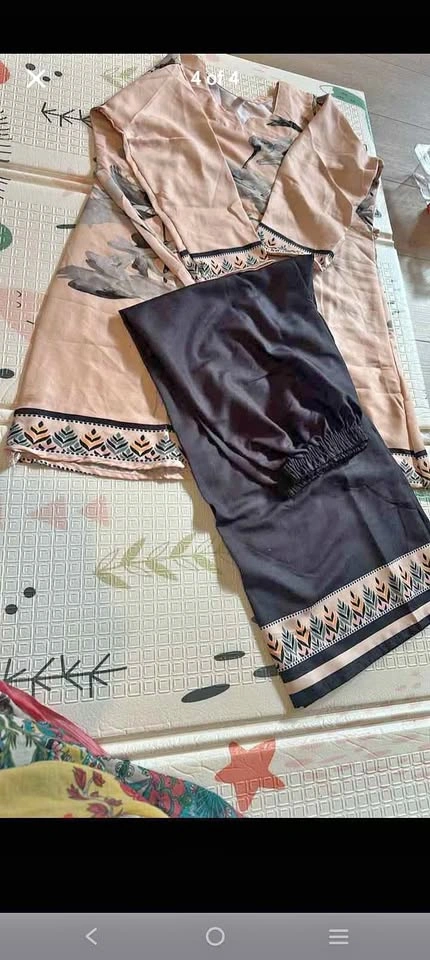 Women's Two-Piece Printed Kurta and Trouser Set