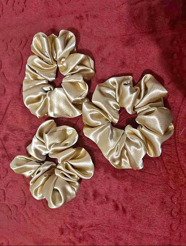 Satin Hair Scrunchies Set