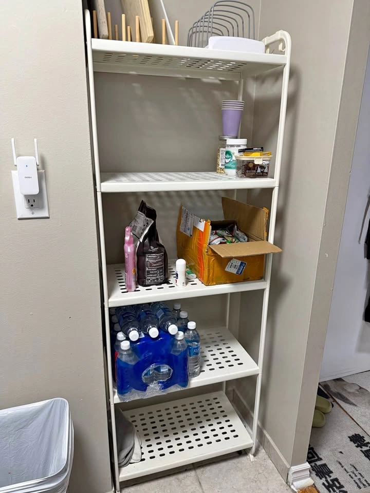 IKEA MULIG 5-Tier White Metal Shelving Unit