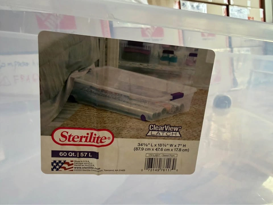 Sterilite ClearView Latch 60 Qt. Underbed Storage Box - photo 2