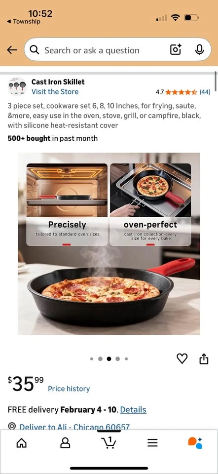 3 Piece Cookware Set 6, 8, 10 Inches - photo 3