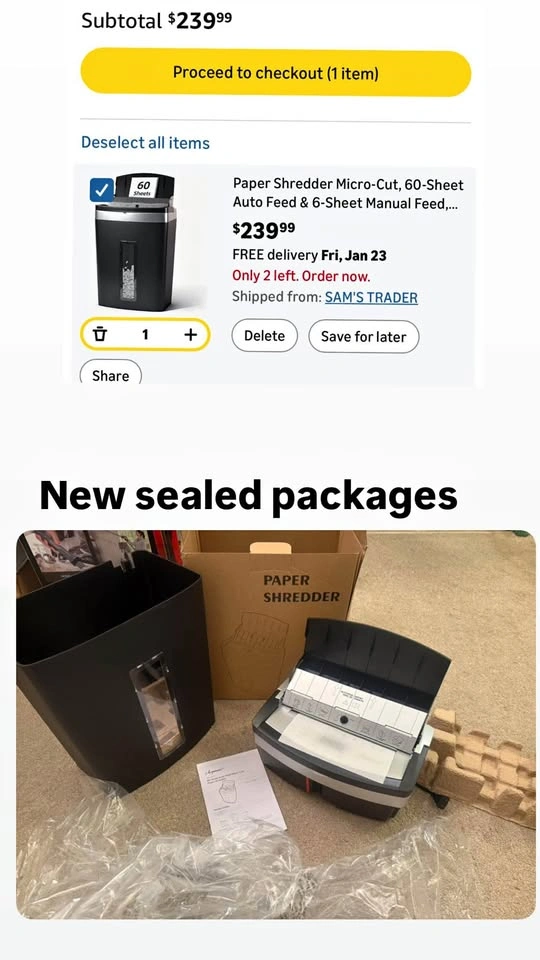 Paper Shredder Micro-Cut, 60-Sheet Auto Feed