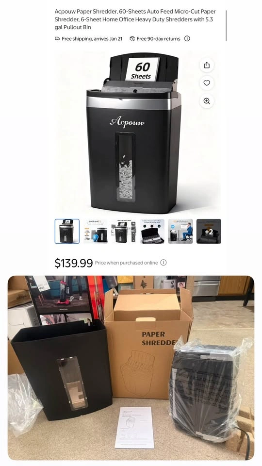 Paper Shredder Micro-Cut, 60-Sheet Auto Feed - photo 2