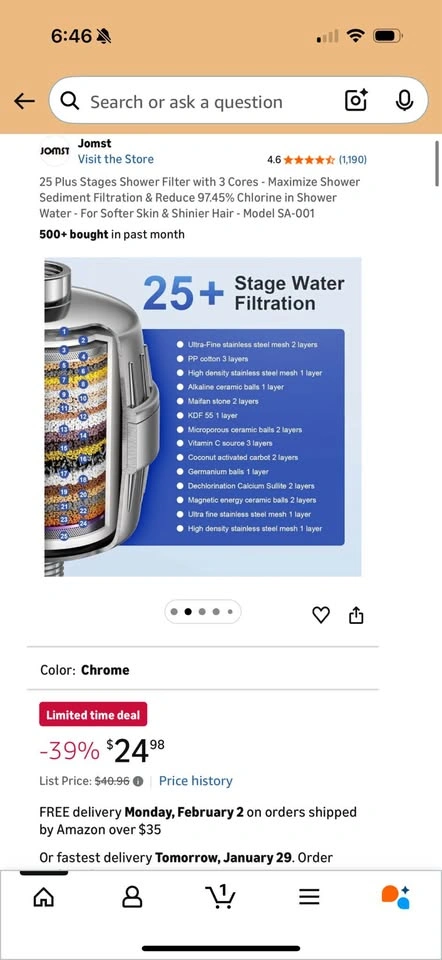 25-Stage Shower Filter with 3 Cores - photo 4