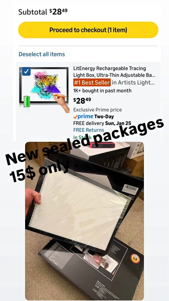 Rechargeable Tracing Light Box, Ultra-Thin LED Tracer Pad
