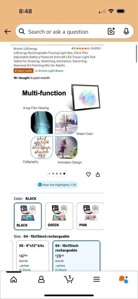 Rechargeable Tracing Light Box, Ultra-Thin LED Tracer Pad - photo 5