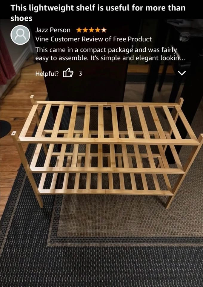 3-Tier Bamboo Shoe Rack Storage Organizer - photo 3