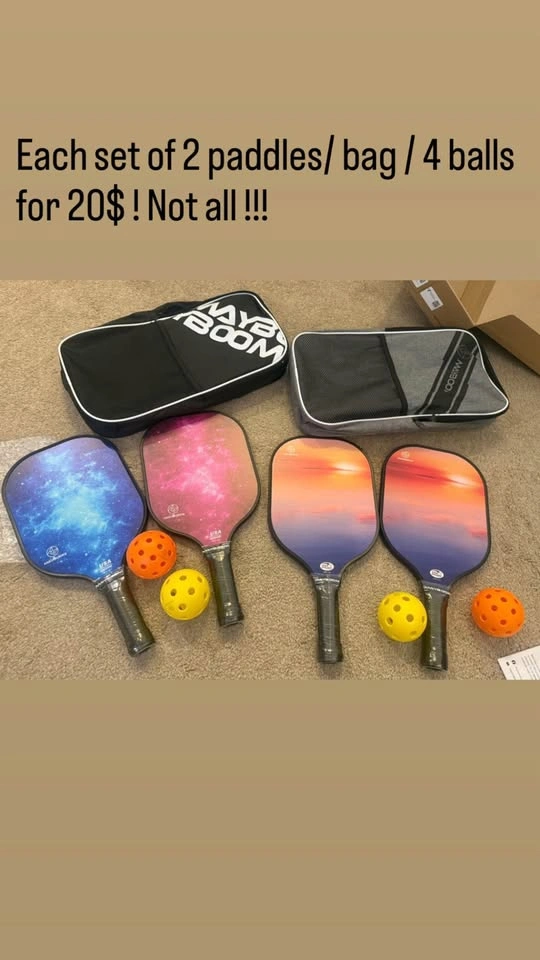Pickleball Paddles Set of 2 USAPA Approved with Balls and Bag - photo 2