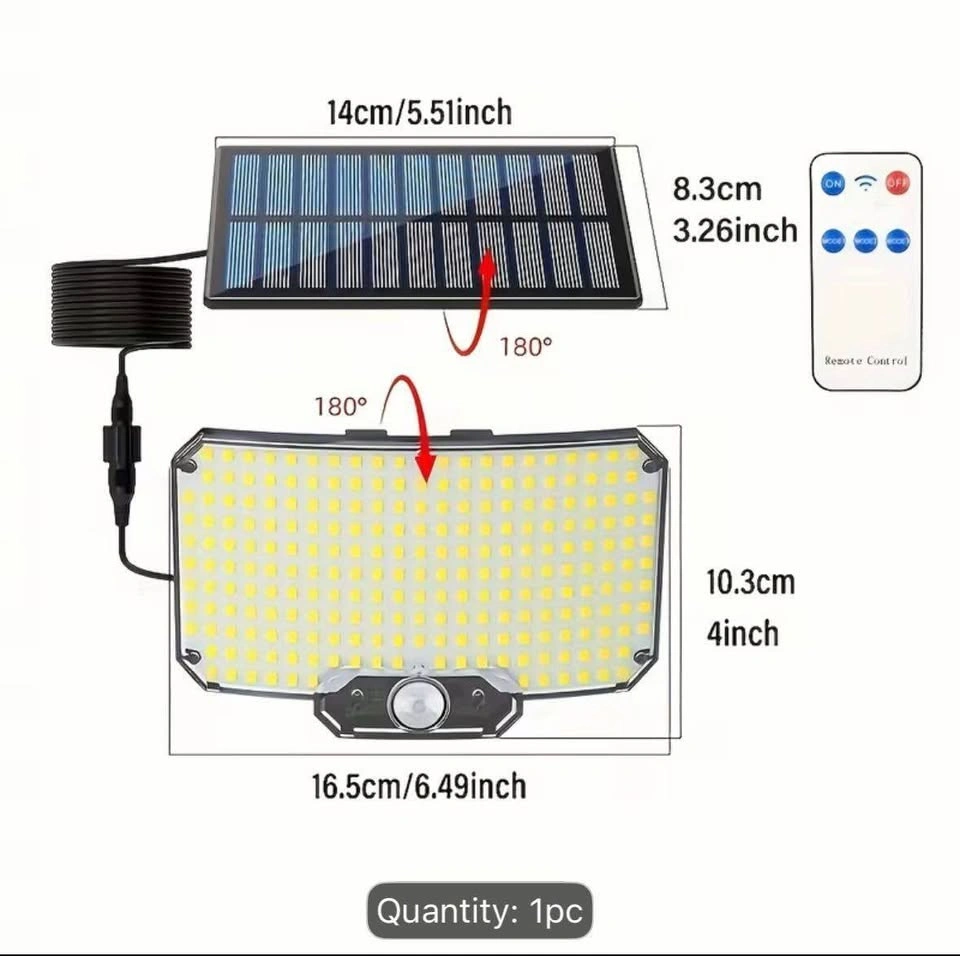 234 LED Outdoor Solar Light with Motion Sensor & Remote - photo 4