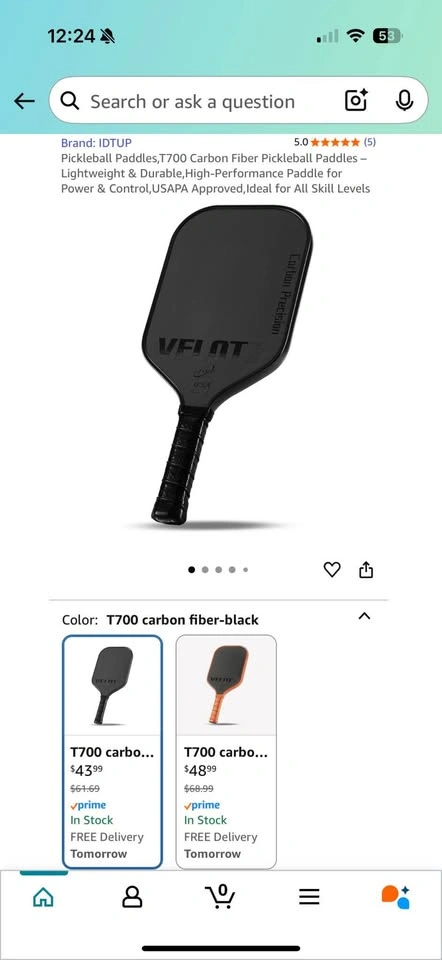 T700 Carbon Fiber Pickleball Paddle - Lightweight & Durable - photo 4
