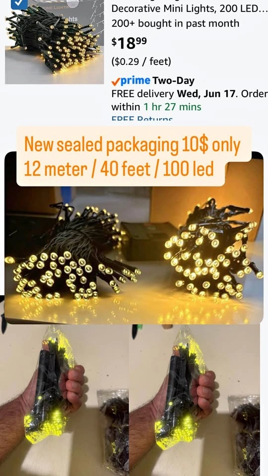 Solar String Lights Outdoor Waterproof - 40 FT 100 LED