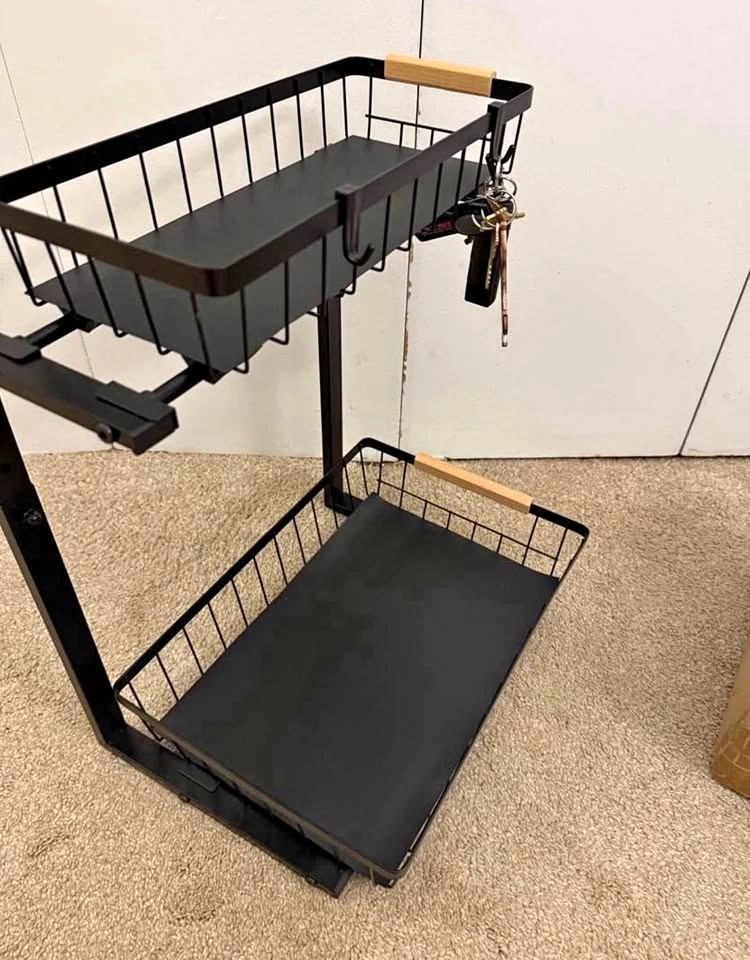 2 Tier Under Sink Organizer Slide Out Cabinet Shelf