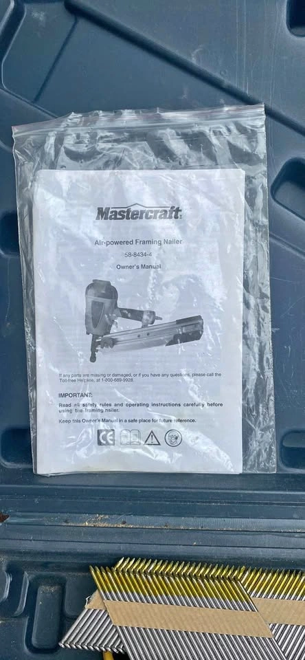 Mastercraft Air-Powered Framing Nail Gun – Complete Kit
