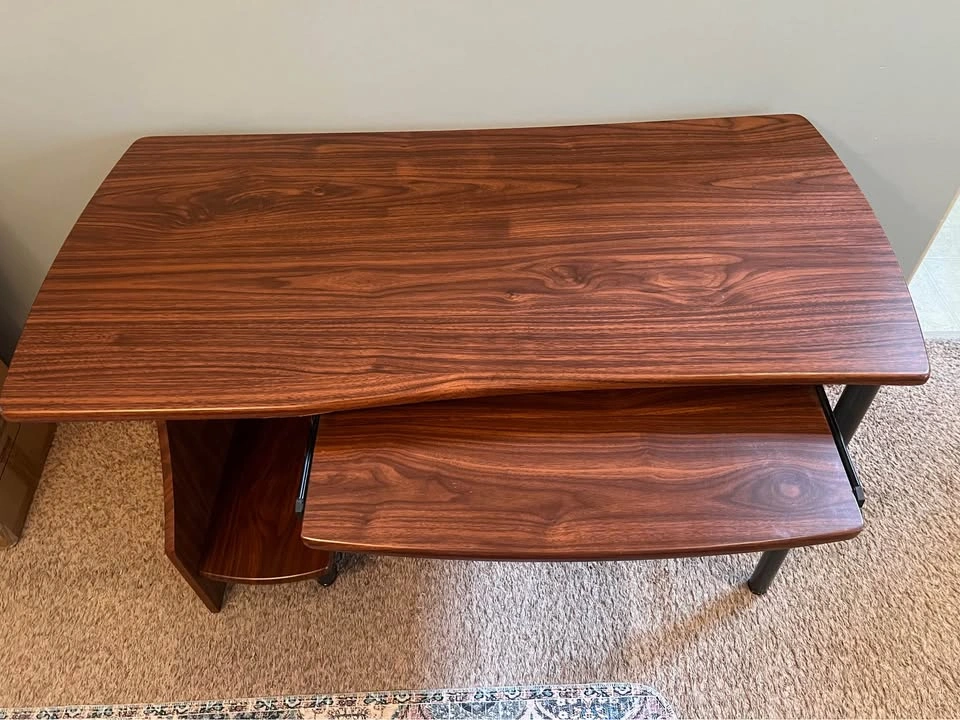 Executive Office Desk with Keyboard Tray & Storage Shelf 47" - photo 2