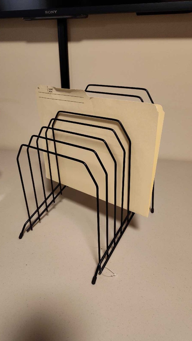 Black Wire File or Record Holder- slanted - photo 2