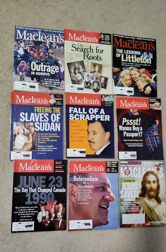 1999 Maclean's magazines - photo 3