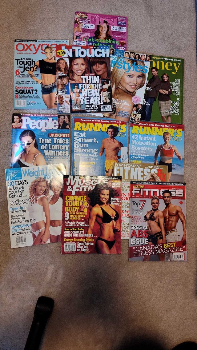 Assorted Fitness and Lifestyle Magazines