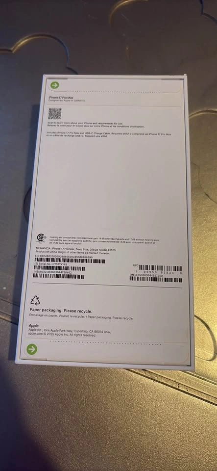 BRAND NEW SEALED IPHONE 17 PRO MAX-DEEP BLUE-[256gb] - photo 4