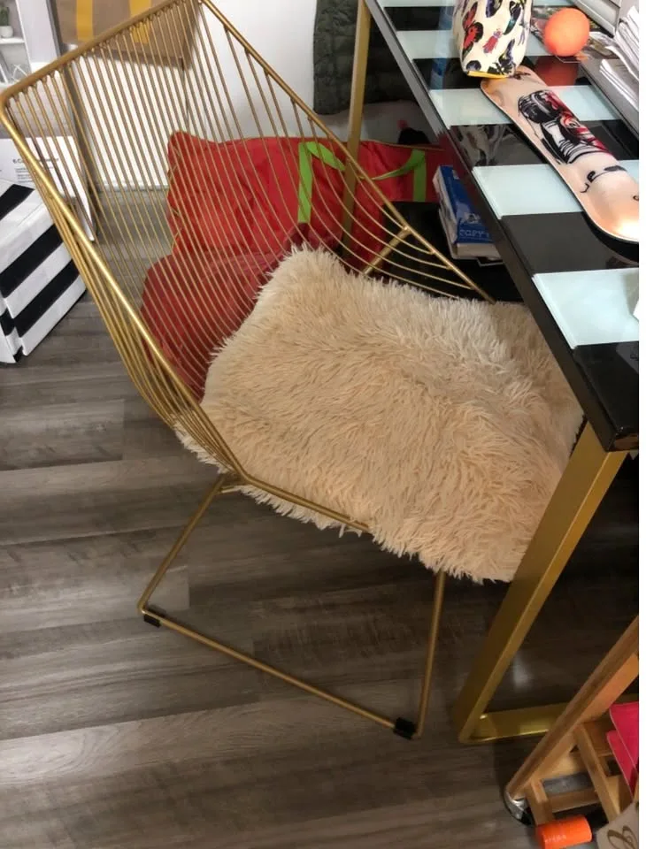 *New* Modern Golden Metal Accent Chair thumbnail
