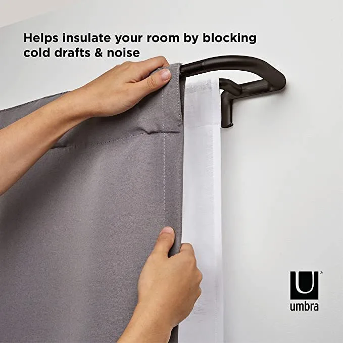 Umbra Twilight Blackout Double Curtain Rod (Bronze) thumbnail