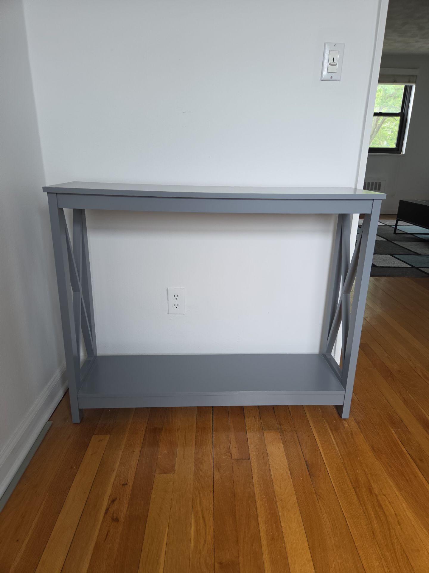 Side Console Table End Table Gray - photo 2