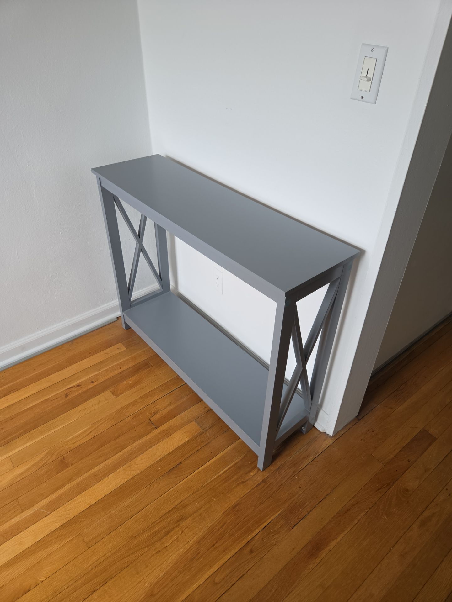 Side Console Table End Table Gray - photo 3