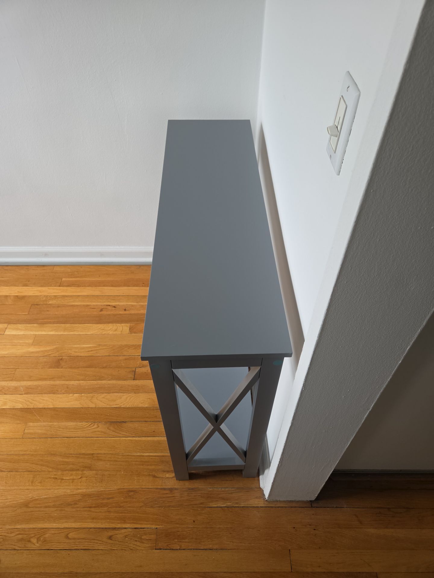 Side Console Table End Table Gray - photo 4