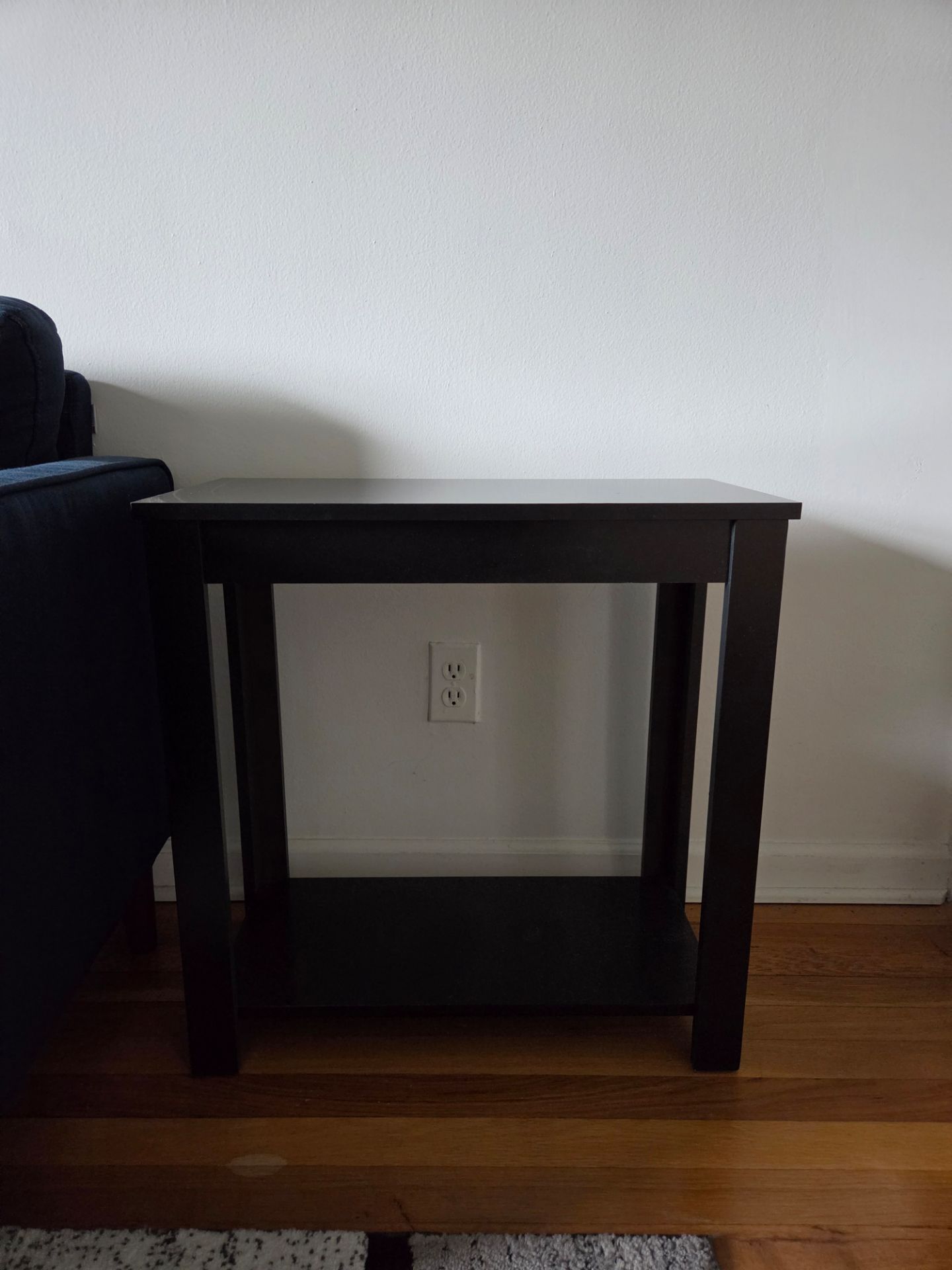End Table Side Table Black Wood - photo 2