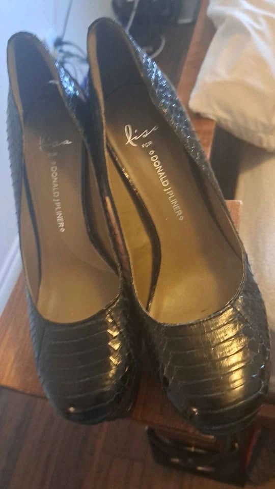 Black platform heels