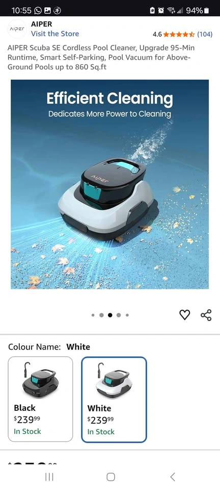 Aiper SCuba Sr cordless Robotic pool cleaner - photo 3