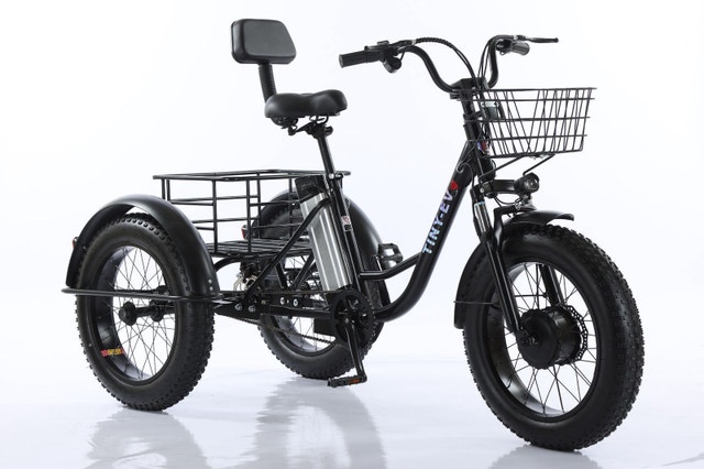 Brand new electric fat tire tricycle with basket - photo 2