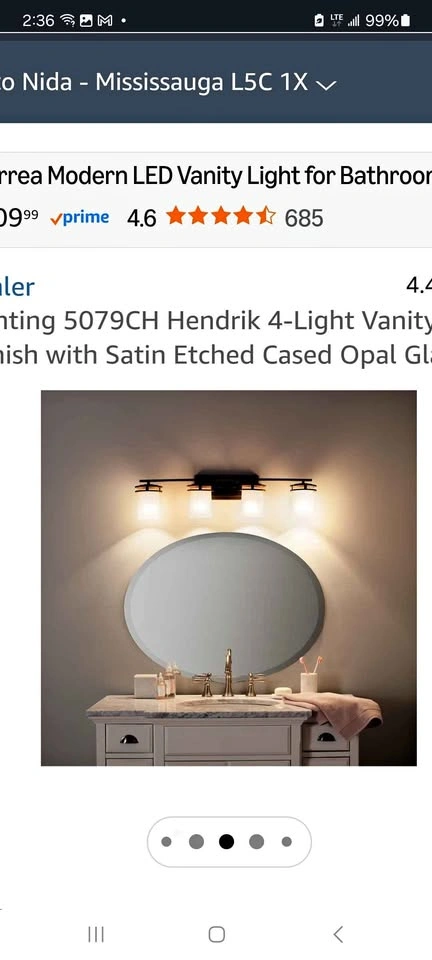 Kichler Lighting 5079CH Hendrik 4-Light Vanity Fixture