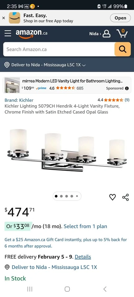 Kichler Lighting 5079CH Hendrik 4-Light Vanity Fixture - photo 2