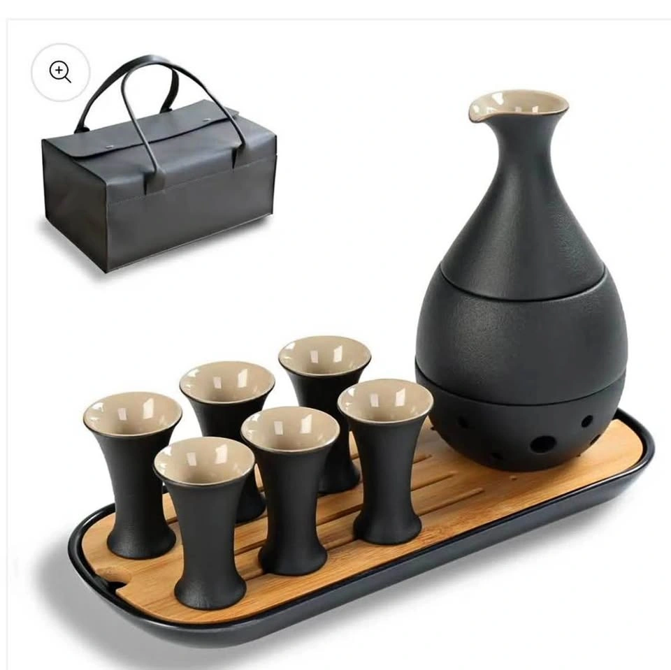 New Teanago Ceramic Sake Set with Warmer, 10pcs/ set