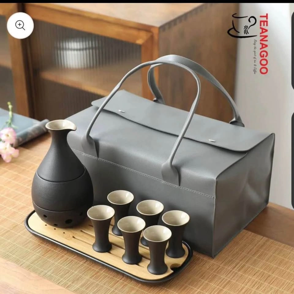 New Teanago Ceramic Sake Set with Warmer, 10pcs/ set - photo 2