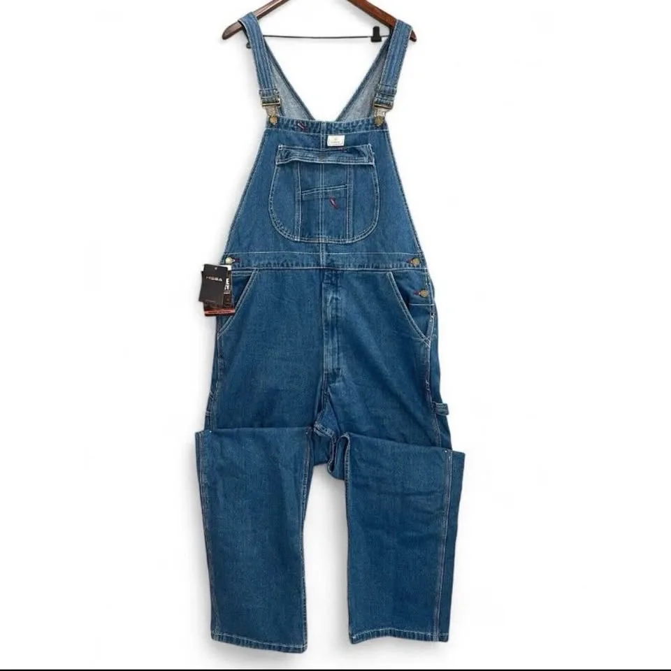NWT HISEA Men’s Denim Carpenter Bib Overalls 38x32 - photo 2