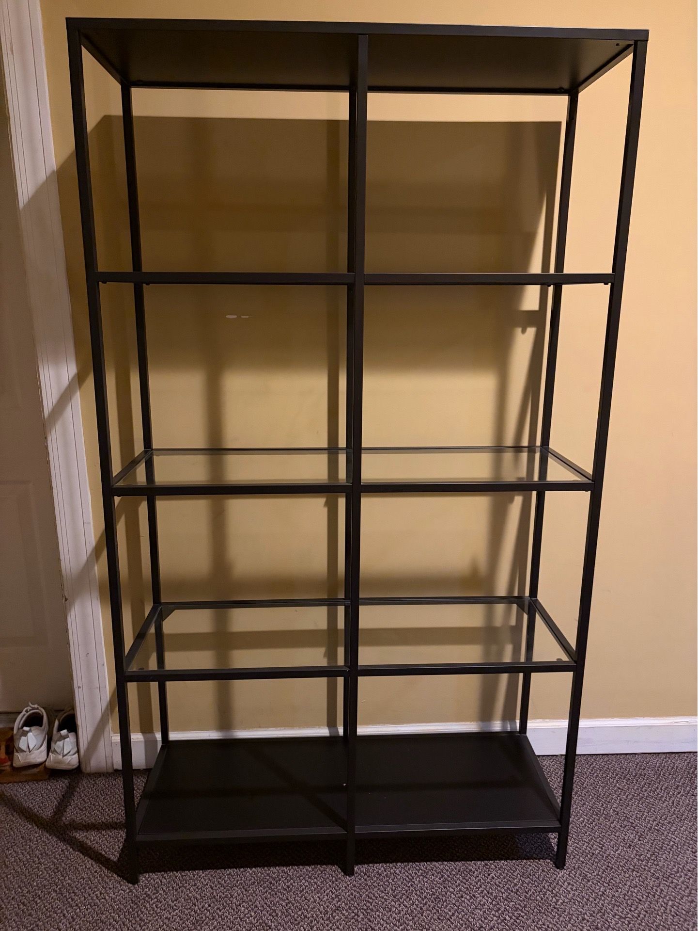 IKEA open metal bookshelf