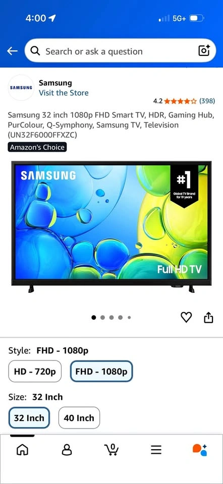 Samsung 32 inch Smart LED TV UN32EH5300F