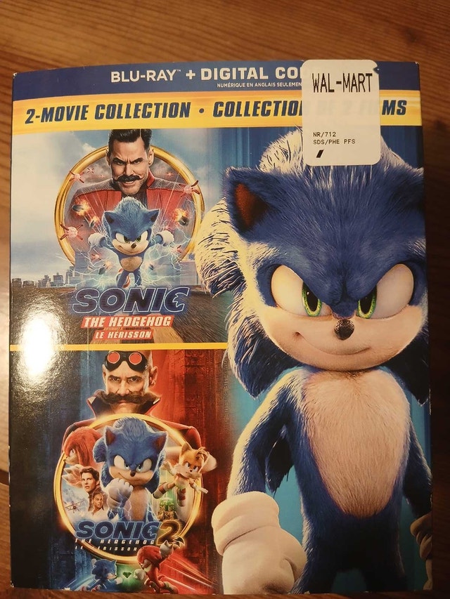 Sonic 2 movie collection DVD Blu Ray