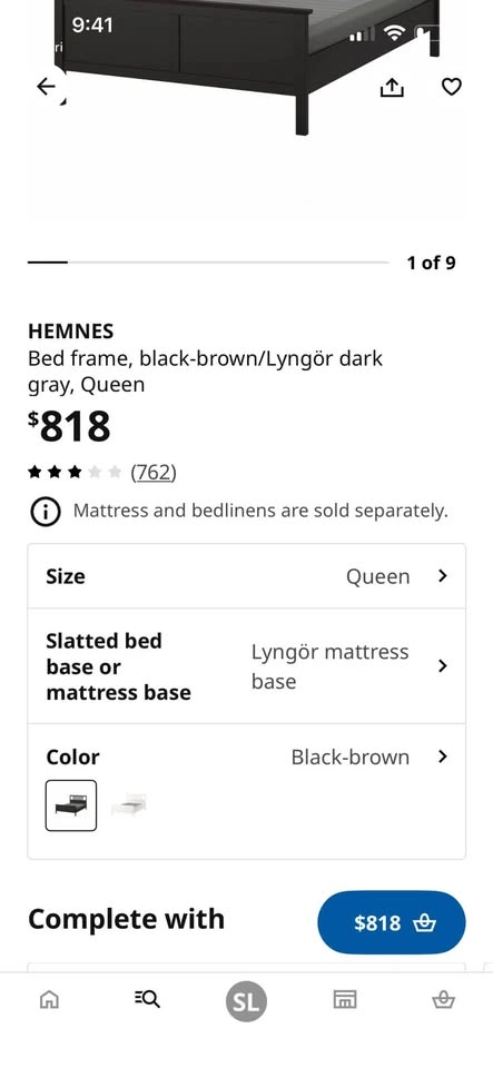 MOVING SALE- IKEA HEMNES Queen Bed Frame + LYNGÖR Foundation - photo 2