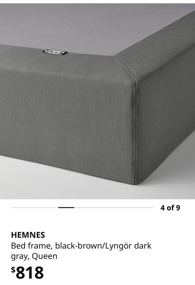 MOVING SALE- IKEA HEMNES Queen Bed Frame + LYNGÖR Foundation - photo 4